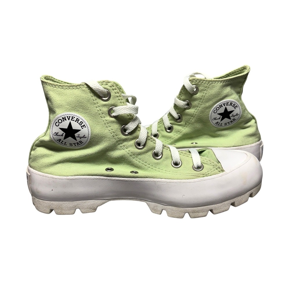 Converse Chuck Taylor All Star Lugged 2.0 High Platform Sneakers Green Womens 6 - Picture 4 of 10